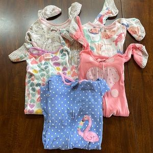 Carter’s 3T Girls Cotton Footed Pajamas